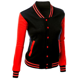 Veste universitaire pour femmes à la mode vestes Letterman personnalisées OEM ODM vêtements de sport décontractés veste de baseball polaire style automne hiver - Product Image 4