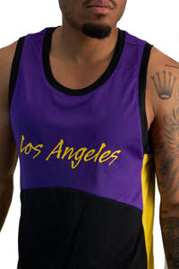 Maillot de basket-ball vierge en gros vêtements de sport personnalisés en vrac tissu léger tenue d'entraînement sans manches conception d'impression - Product Image 4