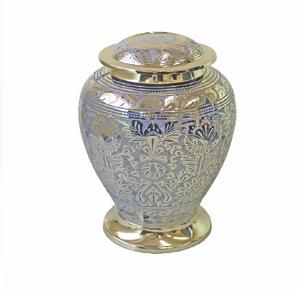 Urna de cremación de metal de elegancia brillante impresa en negro con color y tamaños personalizados para el hogar a precios al por mayor - Product Image 4