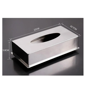 Caja de pañuelos Tamaños personalizados con producto de alta calidad Caja de pañuelos de acero inoxidable Artículo de decoración - Product Image 5