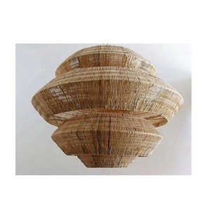 Lámpara colgante de mimbre hecha a mano, luz colgante de bambú, cesta, hecho en Vietnam, cortina tejida, venta al por mayor - Product Image 5