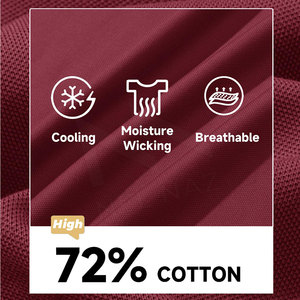 Camisetas de Alta Calidad para Hombre, Jersey Transpirable de Secado Rápido, Poliéster y Algodón, Logotipo Personalizado Impreso, Manga Corta Informal - Product Image 6