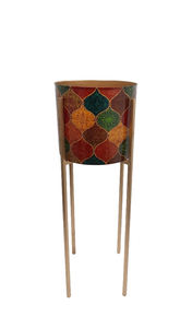 Maceta redonda de hierro de la mejor calidad de Venta caliente con soporte maceta de jardín galvanizada antigua para decoración de bodas y exteriores - Product Image 2