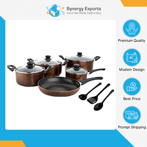 Cung cấp sỉ, nhu cầu lớn, chất lượng tốt nhất, bộ nồi chảo chống dính cao cấp với nắp kính - Product Image 3