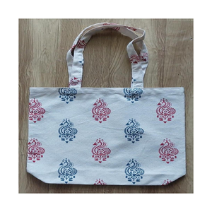 Canvas Floral Colorful Cloth 100% Organic Cotton <b>Fabric</b> Woven OEM Customized Factory Recyclable Women Hand Cotton Shopping <b>Bags</b> - Product Image 2