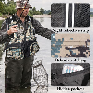 Gilet de pêche en mousse EPE avec grandes poches de rangement - Product Image 5