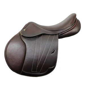 Silla de salto de equitación con enfoque en la comodidad, asiento de cuero duradero, diseño ecuestre equilibrado para entrenamiento de salto, deporte de campo y uso diario. - Product Image 1