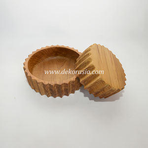 ชามไม้แกะสลักธรรมชาติทำด้วยมือชามไม้ทรงกลมสำหรับเสิร์ฟซุปผลไม้ - Product Image 6