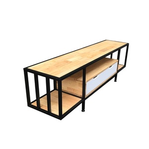 Modern Luxury and Minimalist 2-Compartment Wooden <b>Block</b> TV Stand Electric LED Console for Home Furniture KTV68024 - Product Image 5