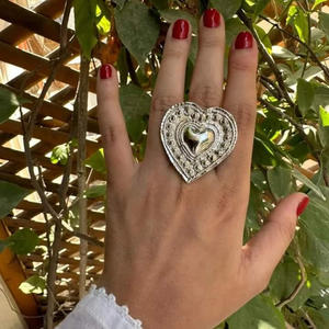 Handcrafted Women's Fashion Jewelry Set Tribal Kutch Necklaces Heart-Shaped Emerald Oxidized Silver Earrings <b>Bracelet</b> Party Eid - Product Image 3