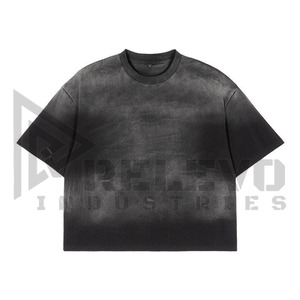 Camisetas Personalizadas para Hombre, 100% Algodón, Estilo Urbano, Cuello Redondo Acordonado, Hombros Caídos, Peso Pesado 220g, Secado Rápido, Transpirables - Product Image 3