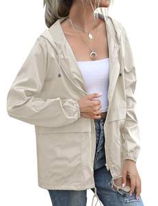 Chaquetas transpirables con múltiples bolsillos de Color único para mujer, gran oferta, nuevo estilo, chaquetas de senderismo al aire libre para mujer de talla Regular con cremallera - Product Image 5