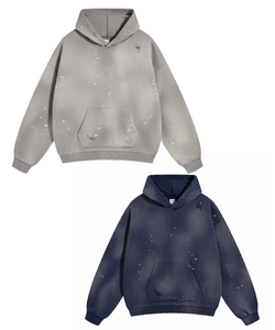 Sweats à capuche personnalisés pour hommes en détresse Acid Wash Couleur et design personnalisés - Product Image 4