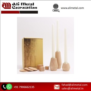 Deluxe Quality Customized Design Wooden Candle Holder Standard and Table <b>Top</b> Accessories for Christmas Occasions - Product Image 6