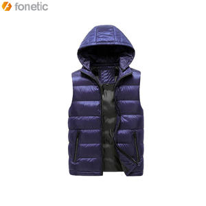 Chaleco Acolchado Personalizado de Media Manga para Hombre, con Capucha, Relleno de Algodón, Cortavientos, Alta Calidad, Venta al por Mayor - Product Image 5