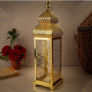 Luxury Design Metal <b>Gold</b> Plated Lantern Home Decoration Hanging & Wedding <b>Candle</b> <b>Holder</b> Small Size <b>Gold</b> Finished Decorate - Product Image 5