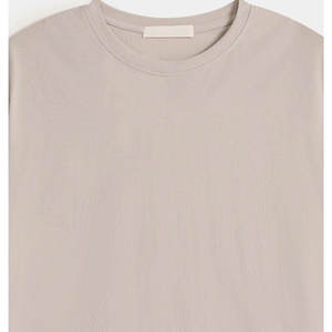 Camiseta básica de manga corta para mujer, camisetas de algodón 100% de verano transpirables con cuello redondo informal con hombros caídos - Product Image 4