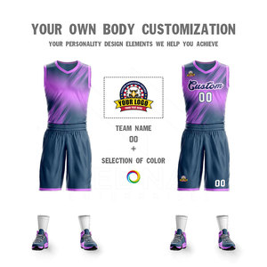 Marque privée Uniforme de basket-ball pour jeunes de haute qualité BSCI Polyester vêtements de sport respirants avec option de taille supérieure - Product Image 5