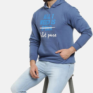 Sudadera con Capucha para Hombre, Estilo Urbano, Algodón y Felpa, Corte Holgado, Manga Larga, Suave, Cálida, Ligera, Informal, para Uso Diario, Moderna, OEM, ODM - Product Image 5