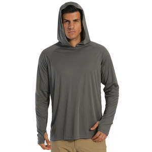 Mositure mèche protection UV hommes vêtements de pêche chemises de pêche personnalisé nouvelle conception sérigraphie 4 voies extensible - Product Image 1