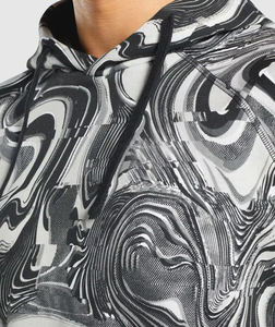 2025 Men's Cropped Sweatshirt with Open Pockets Embroidered Logo <b>Sublimated</b> <b>Hoodie</b> for Winter Custom OEM Design Seamline - Product Image 5