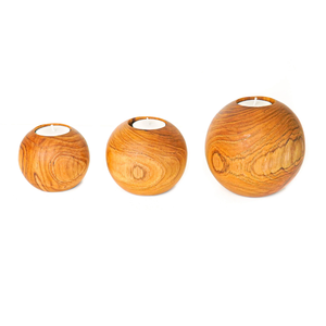 ที่ใส่เทียนไม้ธรรมชาติ ผลิตภัณฑ์ชั้นนำ ที่วางเทียนทีไลท์ ของตกแต่งบ้านสุดหรู ดีไซน์ไม่ซ้ำใคร ทำด้วยมือจากเวียดนาม - Product Image 2