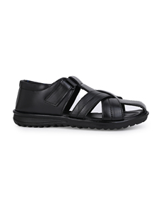 Sandalias de Cuero Genuino para Hombre, Sólidas, Cómodas, Casuales, Punta Abierta, Amortiguación Suave, Suela Antideslizante, para Caminar al Aire Libre en Verano - Product Image 4