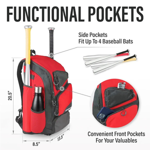 Sac de balle d'équipement de maille de basket-ball robuste avec bandoulière avec poches avant pour les accessoires de sport d'entraînement - Product Image 5