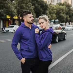 Cremallera-up 280 Gsm de alta calidad Unisex Zip-up Fleece OEM logo Custom Plain Sports Coat Sudadera con capucha para hombre Sudaderas con capucha - Product Image 3