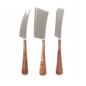 Ensemble de serveur de fromage en métal avec manche en bois couteau à fromage en acier inoxydable épandeur trancheuse pour la cuisine, la salle à manger et la fête - Product Image 6