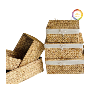 Cesta de Jacinto Hecha a Mano para Decoración del Hogar y Almacenamiento - Product Image 2