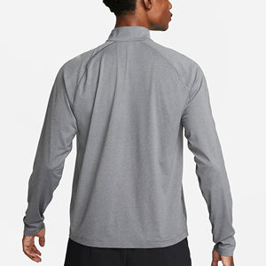 Haute qualité 100% coton Logo personnalisé T-shirt d'entraînement pour hommes col rond régulier manches longues respirant extérieur échauffement décontracté - Product Image 2