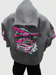 Sudadera con Capucha Personalizada para Hombre, Impresa, Transpirable, Cómoda, Antiarrugas, de Secado Rápido, de Algodón, Felpa/Poliéster, con Cierre de Cremallera - Product Image 3