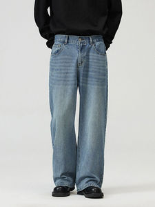 Jeans de Mezclilla para Hombre, Corte Regular, Estilo Urbano, 100% Algodón Lavado, Estilo Moderno, Directo de Fábrica, 2026 - Product Image 6