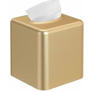 Boîte à mouchoirs en métal doré brillant de luxe pour l'hôtellerie et la maison, porte-mouchoirs décoratif pour hôtel, restaurant et salle de bain - Product Image 1