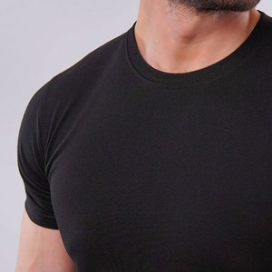 Precio más bajo Hombres Loose fit Fitness Shirt 100% algodón impreso Hombres Gym Wear ropa para correr Camisetas para hombres - Product Image 6