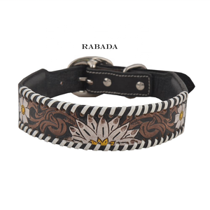 Nueva venta al por mayor de herramientas de cuero de vaca tallado Collar de perro de cuero con herramientas pintadas a mano y tallado fabricante indio a granel superior - Product Image 4
