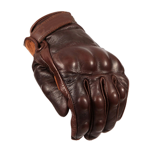 Guantes de carreras con impresión de logotipo personalizado de alta calidad, Material de cuero ligero, patrón sólido, guantes para montar en moto - Product Image 2
