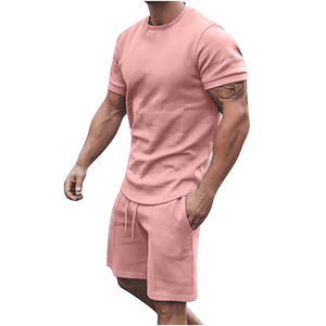 OEM Service <b>Men</b> Summer T <b>Shirt</b> And Short Set Breathable Design Best Material Adult Size <b>Men</b> 2 Piece Outfit <b>Beach</b> <b>Shirt</b> & Short - Product Image 5