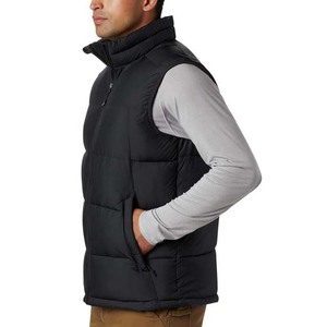 Veste en duvet pour hommes vente en gros OEM logo personnalisé imprimé couleur unie hiver sans manches imperméable gilet en duvet - Product Image 3