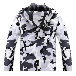 เสื้อแจ็คเก็ตกันลมแบบมีฮู้ด คุณภาพพรีเมียม เคลือบกันน้ำ ป้องกันรังสียูวี เป็นมิตรกับสิ่งแวดล้อม แบบสองด้าน ซับในแบบควิลท์ ระบายอากาศได้ดี สำหรับผู้ชาย ไซส์ใหญ่ - Product Image 5