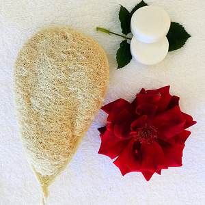 Loofah <b>Sponge</b> Pads for Bathing Teardrop Water Drop Shaped Pad Body Scrub Durable Luffa <b>Sponges</b> Wholesale - Product Image 3
