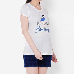 Vêtements d'été personnalisés Ensemble short 2 pièces pour femmes Ensemble t-shirt short et t-shirt de gym sexy personnalisé pour femmes - Product Image 3