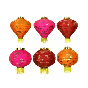 Farol colgante de seda Natural para decoración, lámpara de bambú colorida, estilo Oriental, impermeable, para Festival de Año Nuevo - Product Image 3