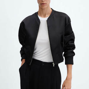 Vente directe en usine Veste Lettermen satin de qualité supérieure pour femmes - Product Image 4