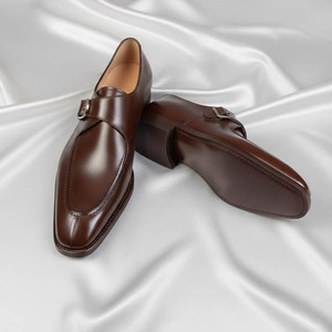 Chaussures de mariage décontractées pour hommes en cuir véritable, fabriquées à la main, de haute qualité, pour le travail, service OEM personnalisé, toutes tailles disponibles - Product Image 2