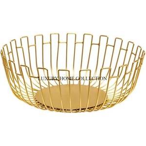 New Iron Fruits and <b>Bread</b> <b>Basket</b> with Premium Craftsmanship Perfect Golden Finished for Creating a Rustic Vibe in Your Home - Product Image 3