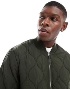 Chaqueta acolchada de nailon de doble cara OEM con logotipo personalizado, cazadora impermeable con bolsillo lateral, chaqueta de vuelo con cremallera para hombre - Product Image 3