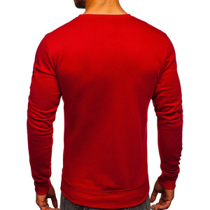 Sudadera de cuello redondo para hombre a la moda, estilo informal holgado con costuras duraderas para Otoño e Invierno - Product Image 3