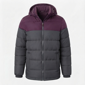 Blouson matelassé pour homme de haute qualité, couleurs unies, manches longues, fermeture éclair, coupe classique, broderie sur toile, imperméable - Product Image 3